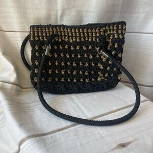 Boho Crochet Bag‎ Black And Brown